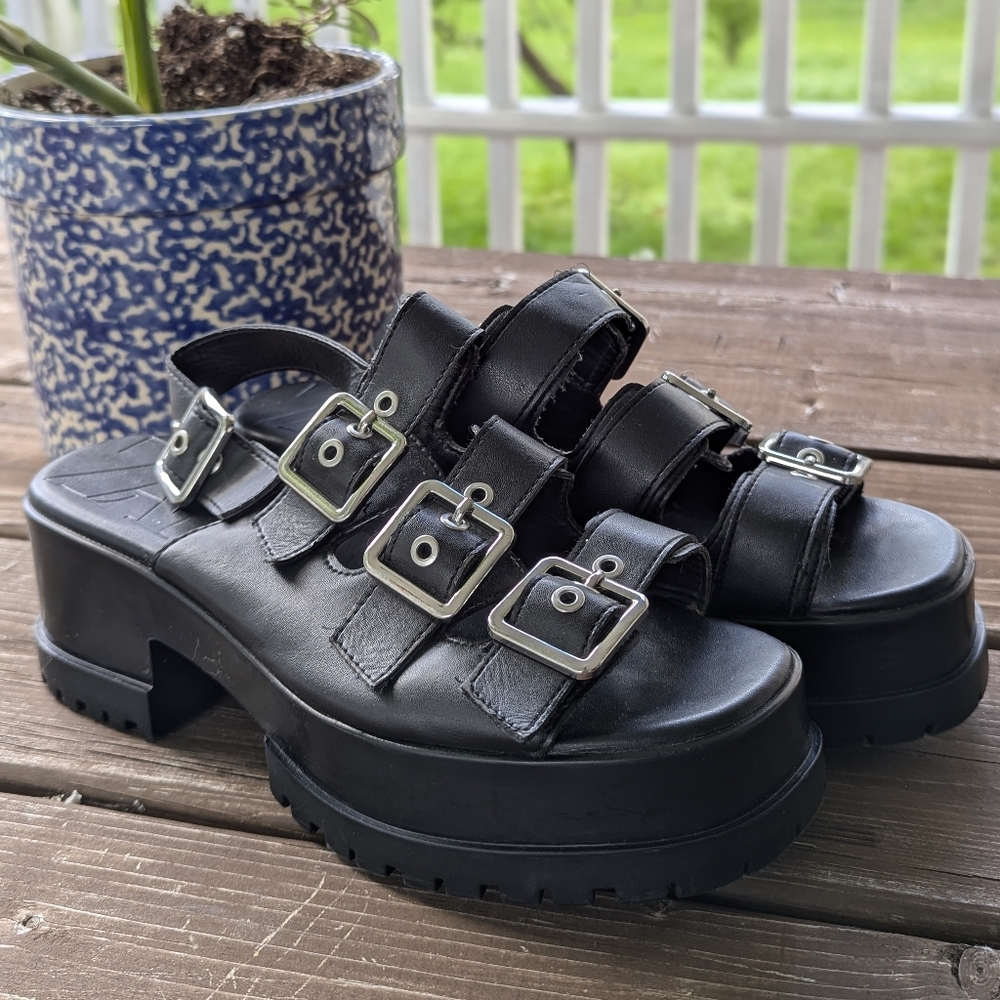 Zara - buckle chunky heel - Sz. EU 37